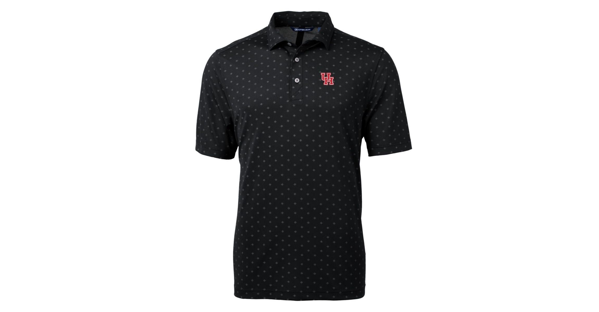 NCAA Houston Cougars Big & Tall Virtue Eco Pique Tile Print Recycled Polo