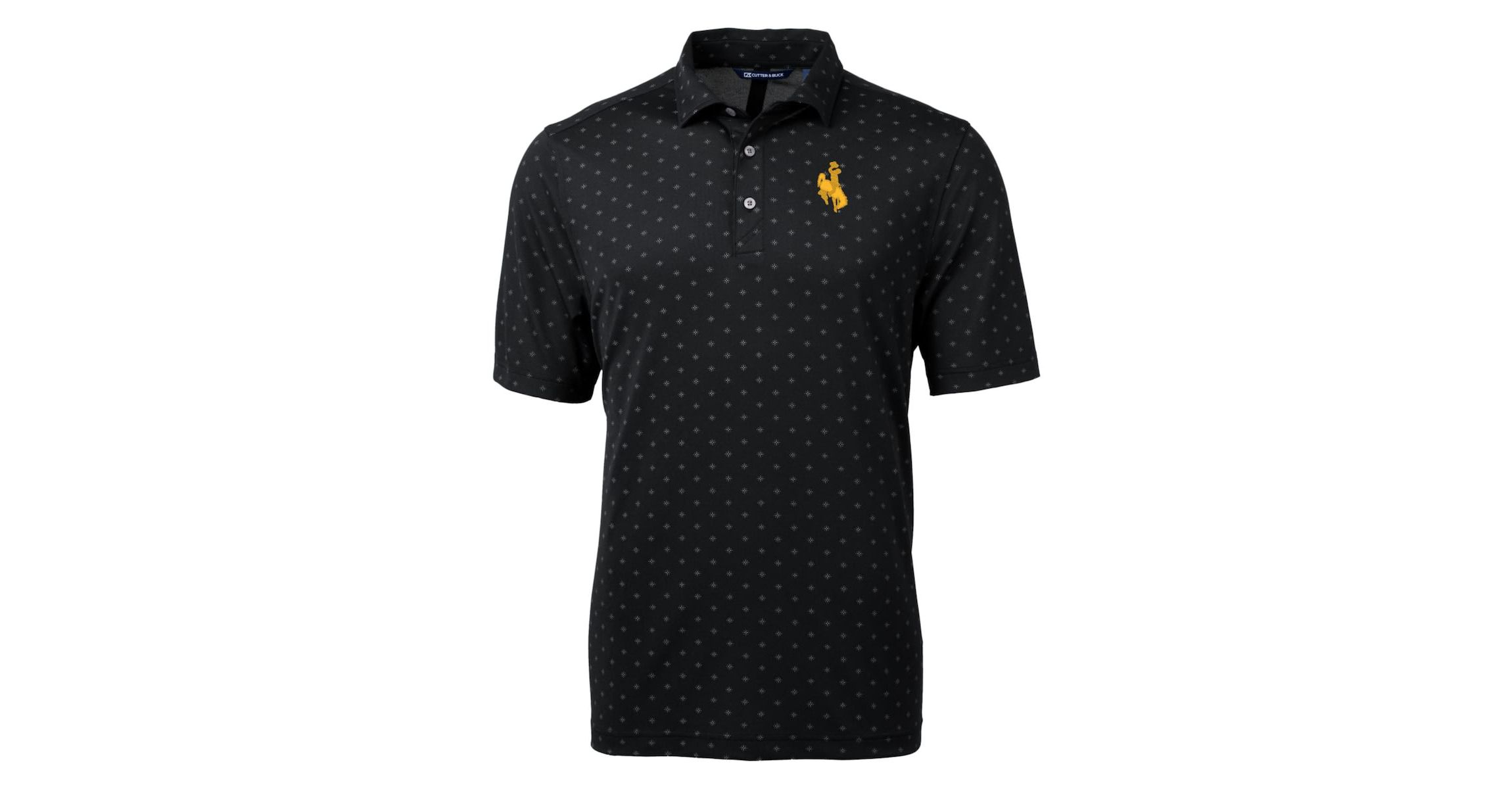 NCAA Wyoming Cowboys Big & Tall Virtue Eco Pique Tile Print Recycled Polo