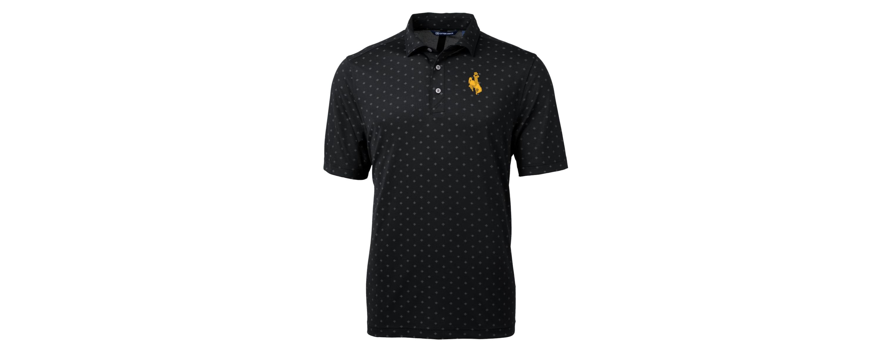 NCAA Wyoming Cowboys Big & Tall Virtue Eco Pique Tile Print Recycled Polo