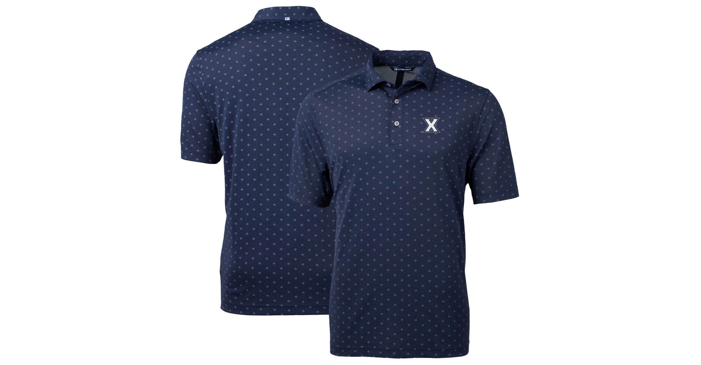 NCAA Xavier Musketeers Big & Tall Virtue Eco Pique Tile Print Recycled Polo