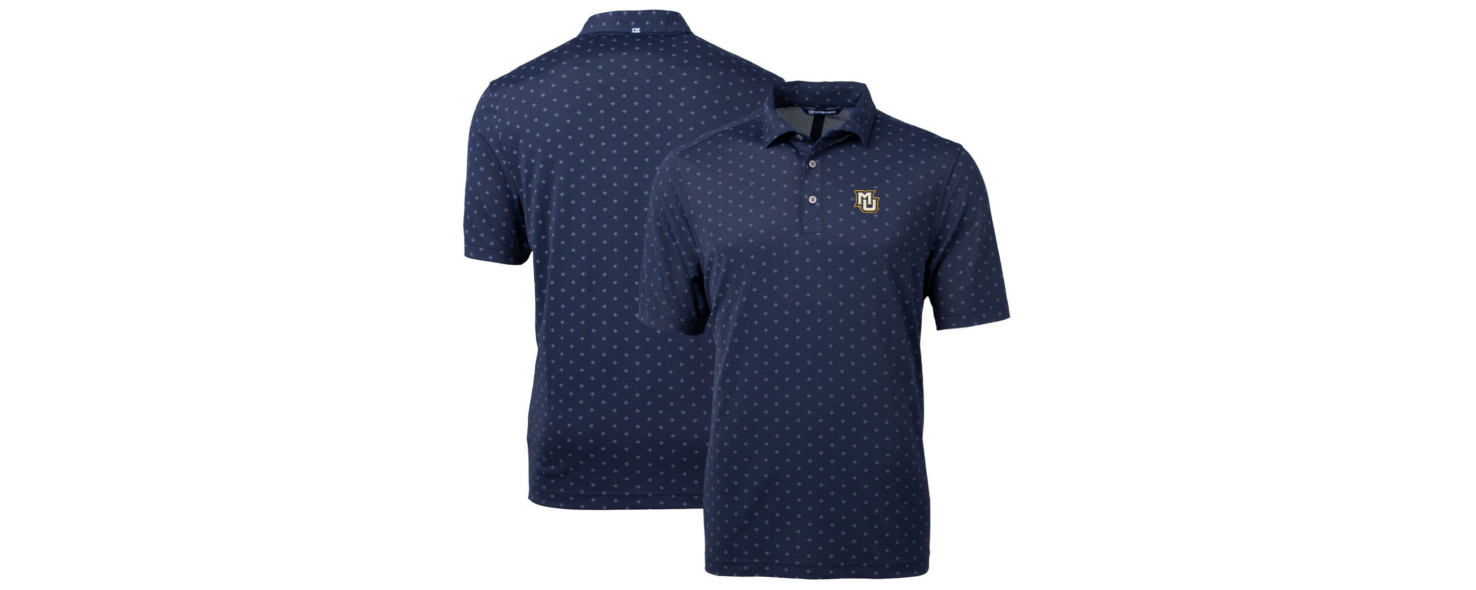 NCAA Marquette Golden Eagles Big & Tall Virtue Eco Pique Tile Print Recycled Polo