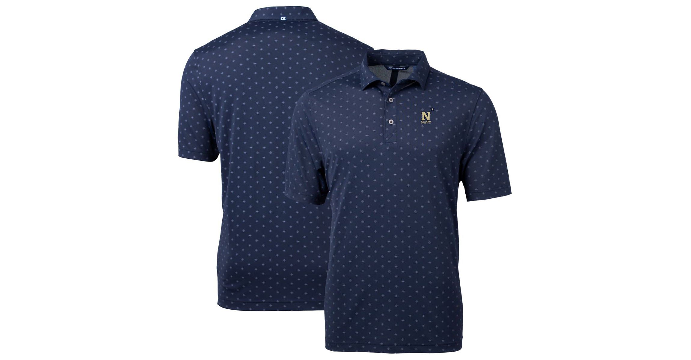Navy Midshipmen NCAA Midshipmen Big & Tall Virtue Eco Pique Tile Print Recycled Polo