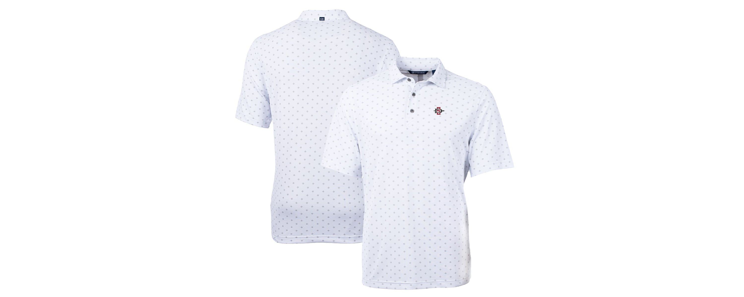 NCAA San Diego State Aztecs Big & Tall Virtue Eco Pique Tile Print Recycled Polo