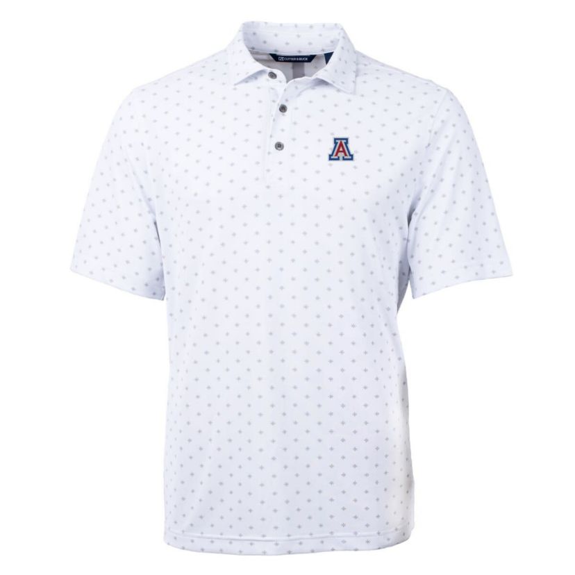 NCAA Arizona Wildcats Big & Tall Virtue Eco Pique Tile Print Recycled Polo
