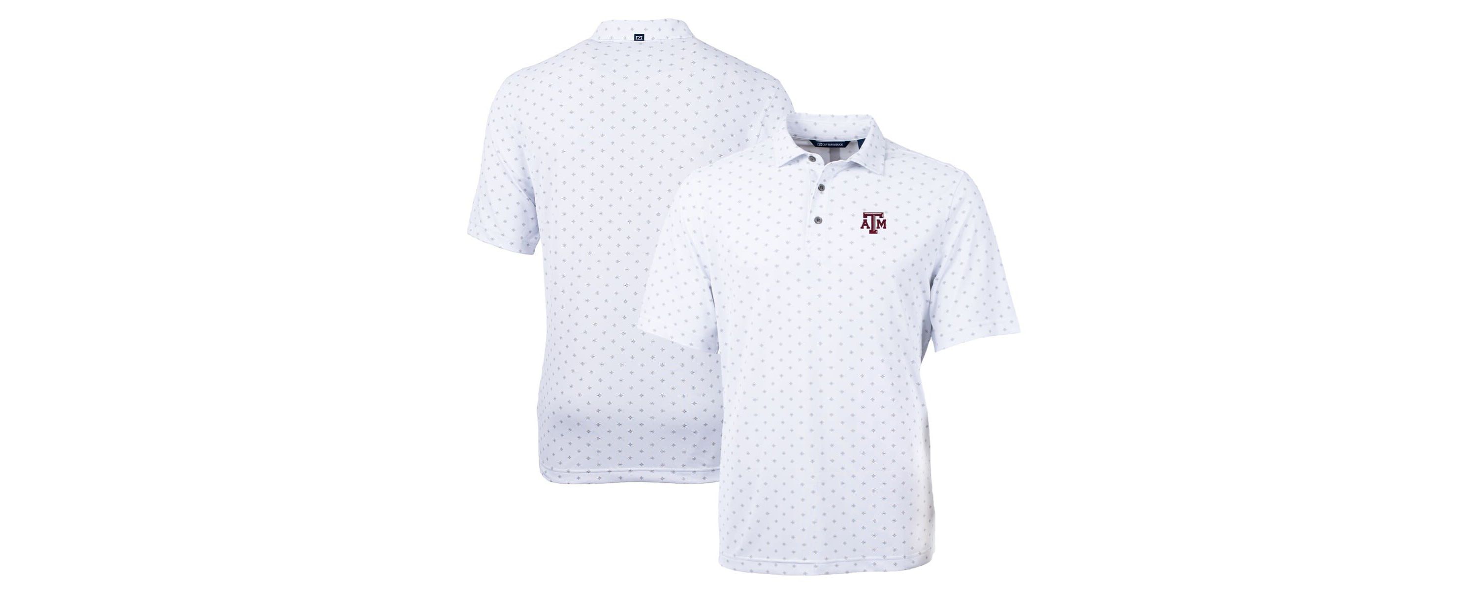 NCAA Texas A&M Aggies Big & Tall Virtue Eco Pique Tile Print Recycled Polo