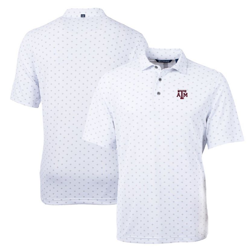 NCAA Texas A&M Aggies Big & Tall Virtue Eco Pique Tile Print Recycled Polo
