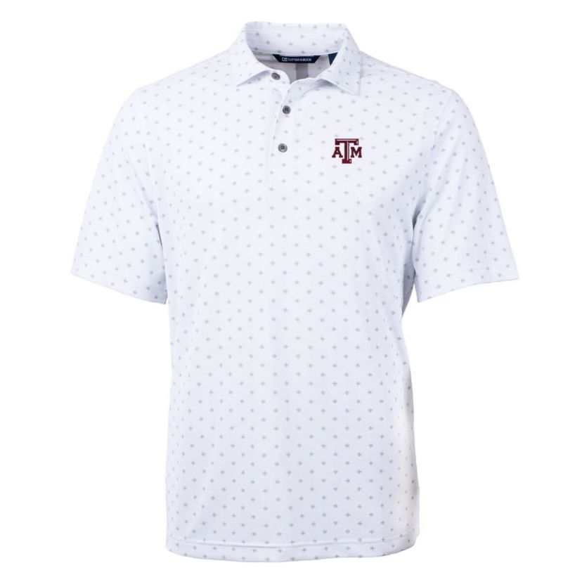 NCAA Texas A&M Aggies Big & Tall Virtue Eco Pique Tile Print Recycled Polo