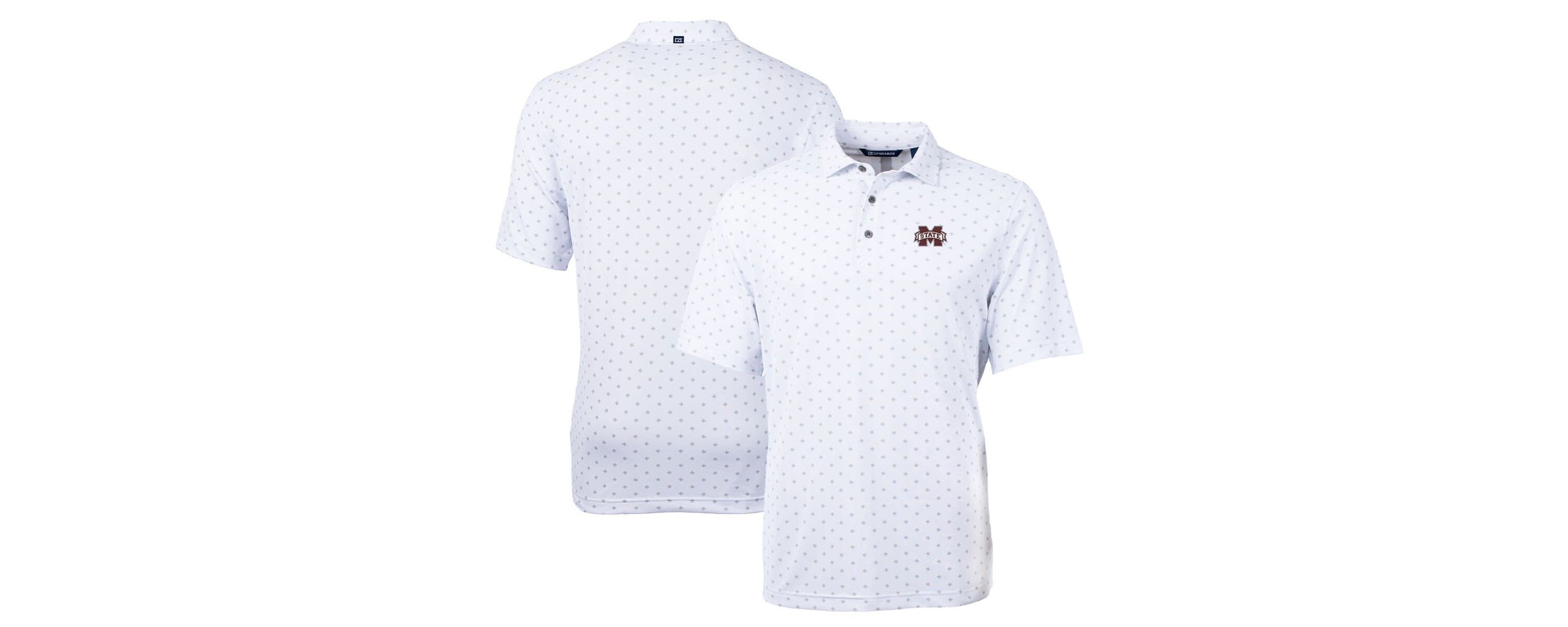 NCAA Mississippi State Bulldogs Big & Tall Virtue Eco Pique Tile Print Recycled Polo