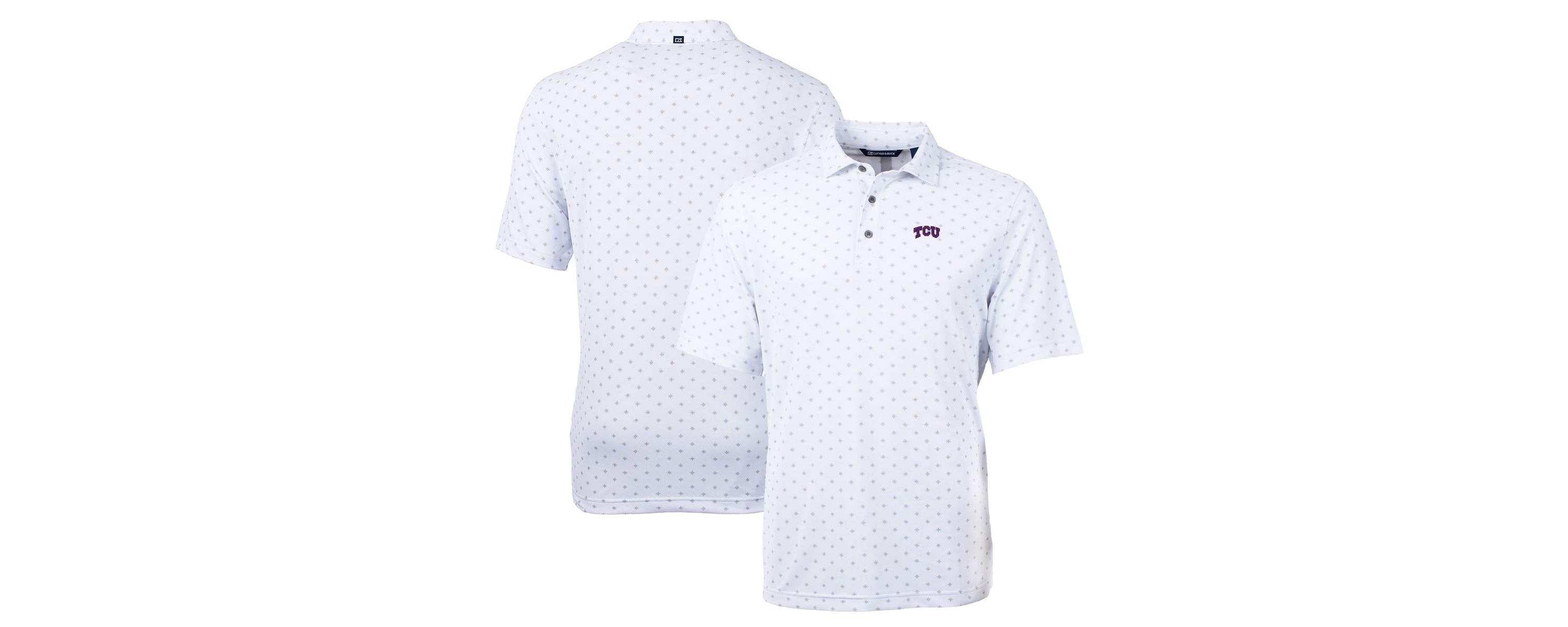 NCAA TCU Horned Frogs Big & Tall Virtue Eco Pique Tile Print Recycled Polo