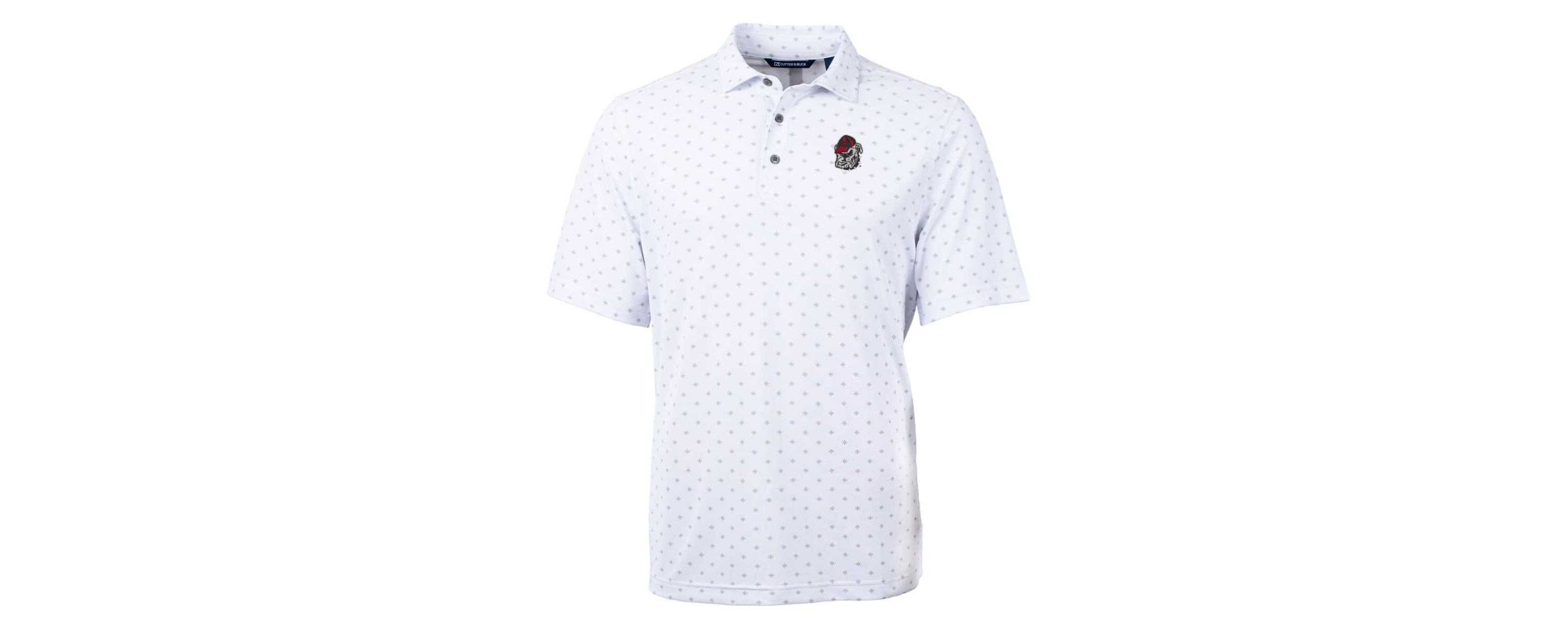NCAA Georgia Bulldogs Big & Tall Virtue Eco Pique Tile Print Recycled Polo