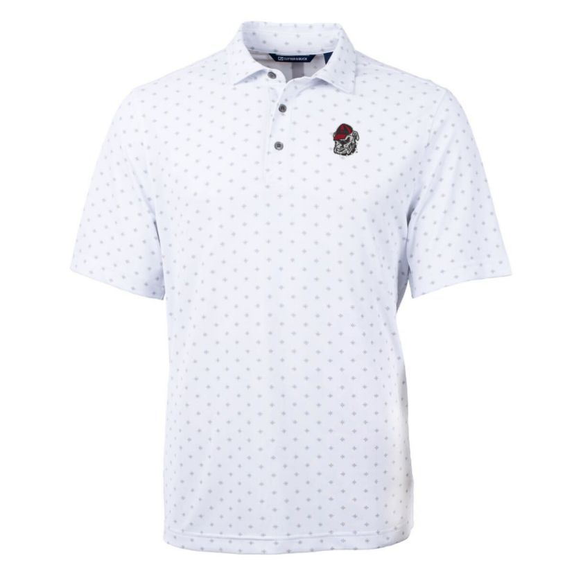NCAA Georgia Bulldogs Big & Tall Virtue Eco Pique Tile Print Recycled Polo