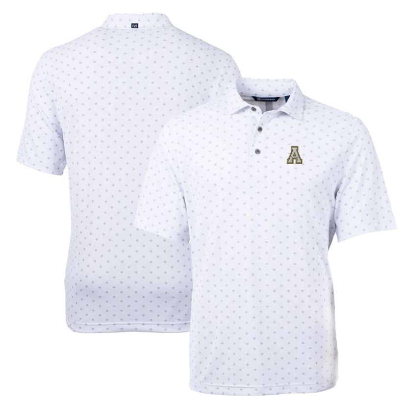NCAA Appalachian State Mountaineers Big & Tall Virtue Eco Pique Tile Print Recycled Polo