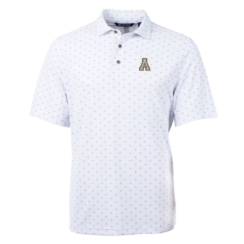 NCAA Appalachian State Mountaineers Big & Tall Virtue Eco Pique Tile Print Recycled Polo