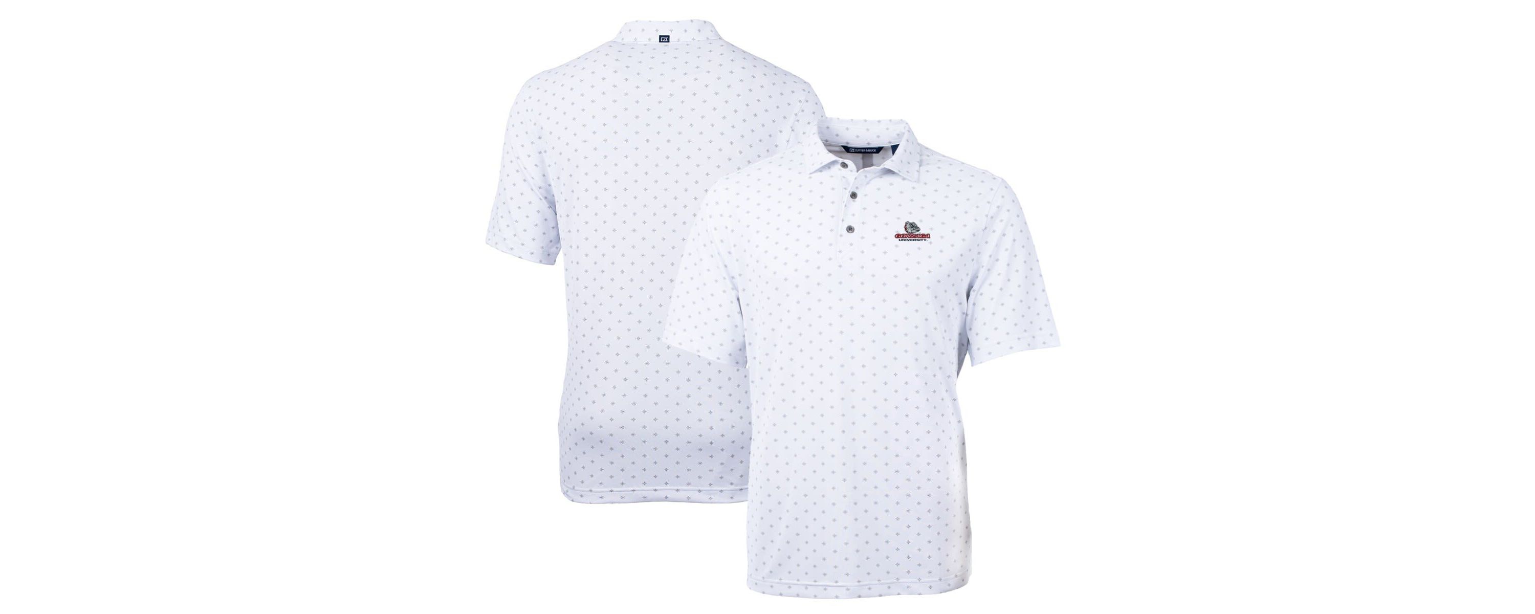 Gonzaga University Bulldogs NCAA Gonzaga Bulldogs Big & Tall Virtue Eco Pique Tile Print Recycled Polo
