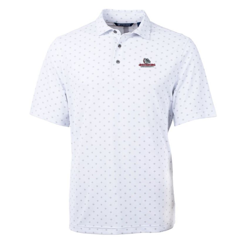 Gonzaga University Bulldogs NCAA Gonzaga Bulldogs Big & Tall Virtue Eco Pique Tile Print Recycled Polo