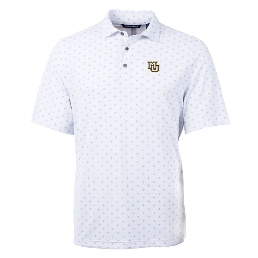 NCAA Marquette Golden Eagles Big & Tall Virtue Eco Pique Tile Print Recycled Polo