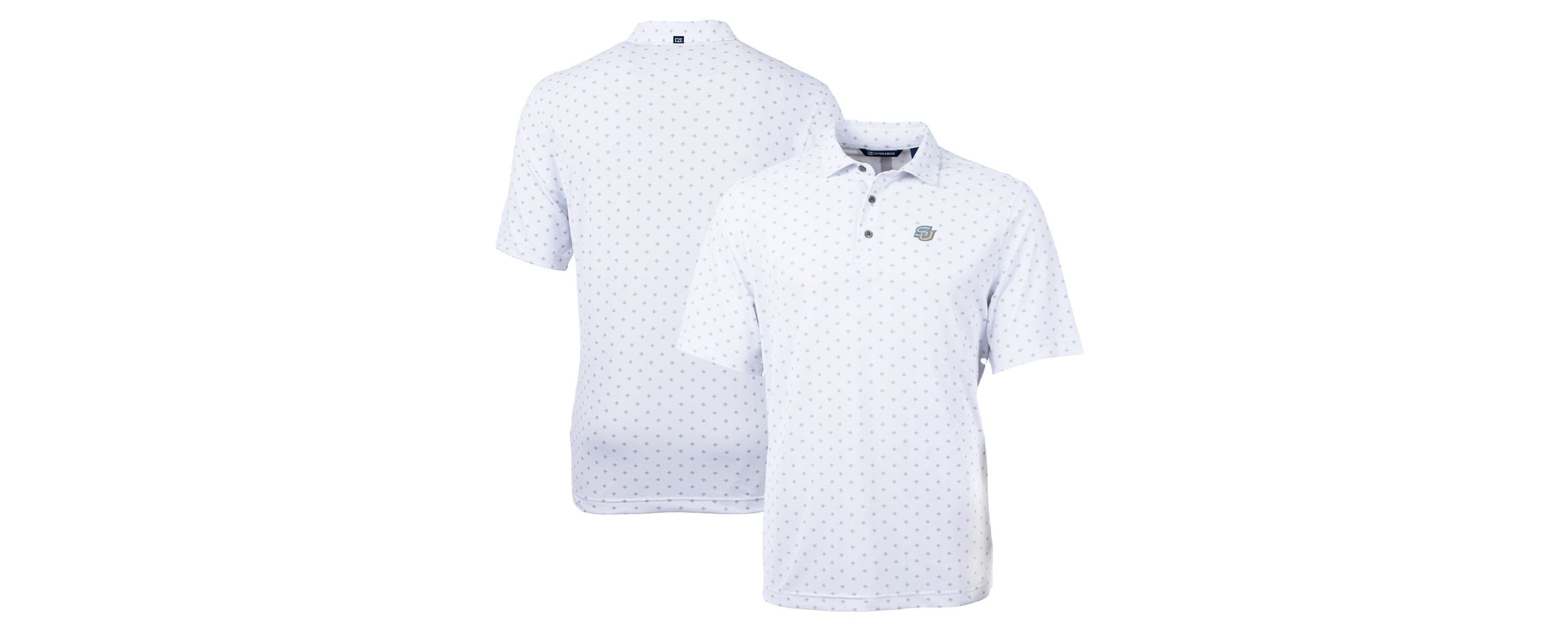 NCAA Southern University Jaguars Big & Tall Virtue Eco Pique Tile Print Recycled Polo