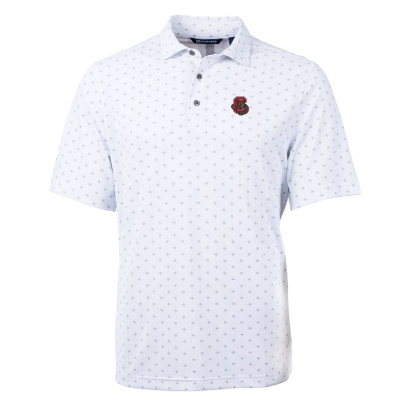 Cornell Big Red NCAA Cornell Big Big & Tall Virtue Eco Pique Tile Print Recycled Polo