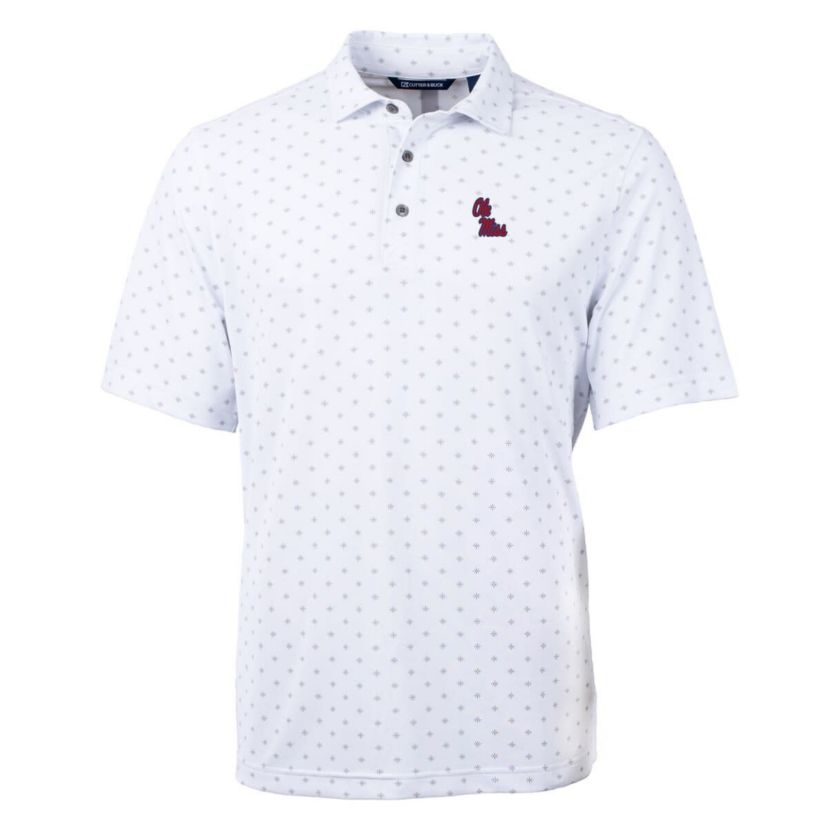 NCAA Ole Miss Rebels Big & Tall Virtue Eco Pique Tile Print Recycled Polo