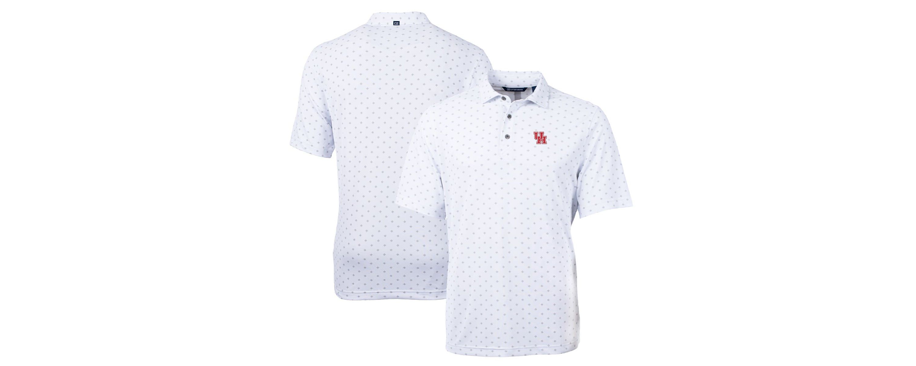 NCAA Houston Cougars Big & Tall Virtue Eco Pique Tile Print Recycled Polo