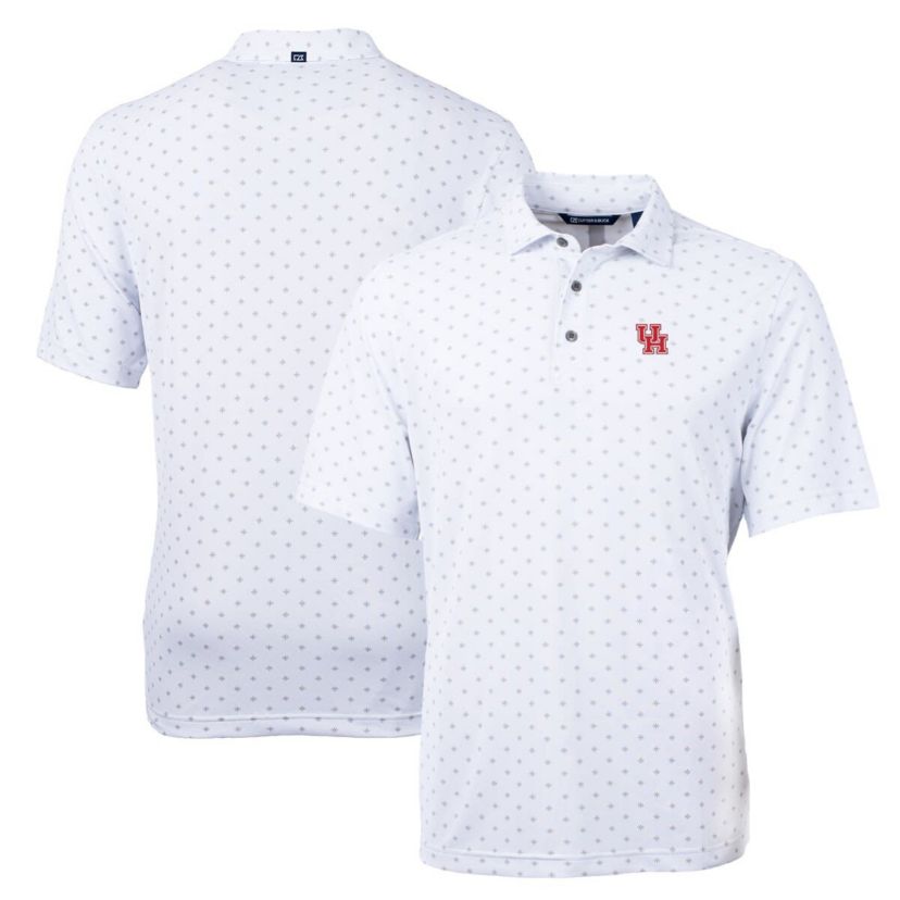 NCAA Houston Cougars Big & Tall Virtue Eco Pique Tile Print Recycled Polo