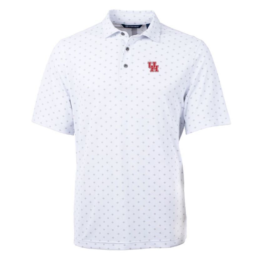 NCAA Houston Cougars Big & Tall Virtue Eco Pique Tile Print Recycled Polo