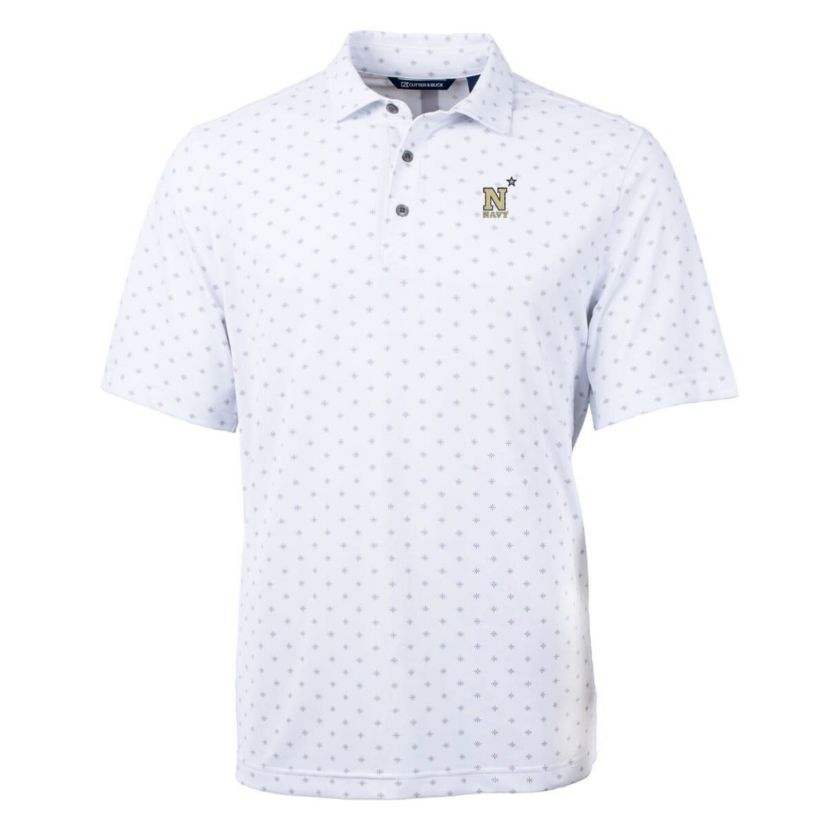 Navy Midshipmen NCAA Midshipmen Big & Tall Virtue Eco Pique Tile Print Recycled Polo