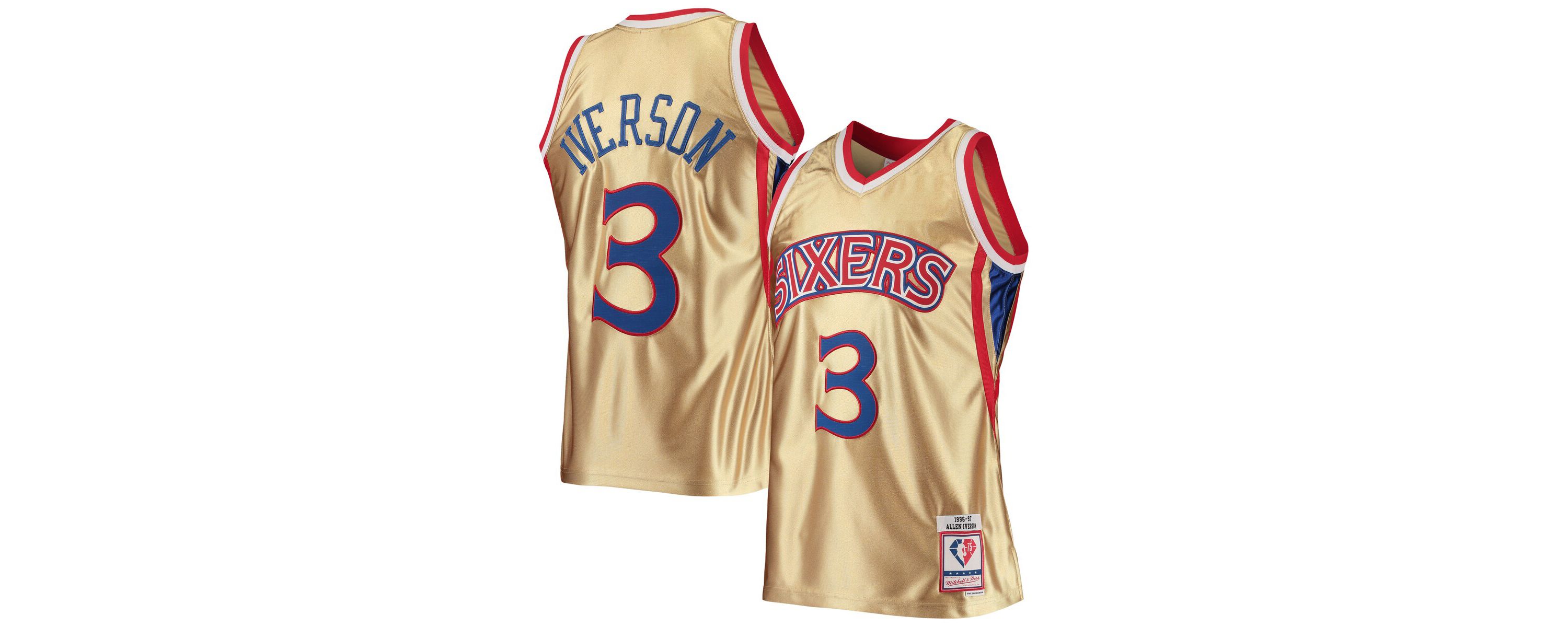 NBA Allen Iverson Philadelphia 76ers 75th Anniversary 1996/97 Hardwood Classics Swingman Jersey
