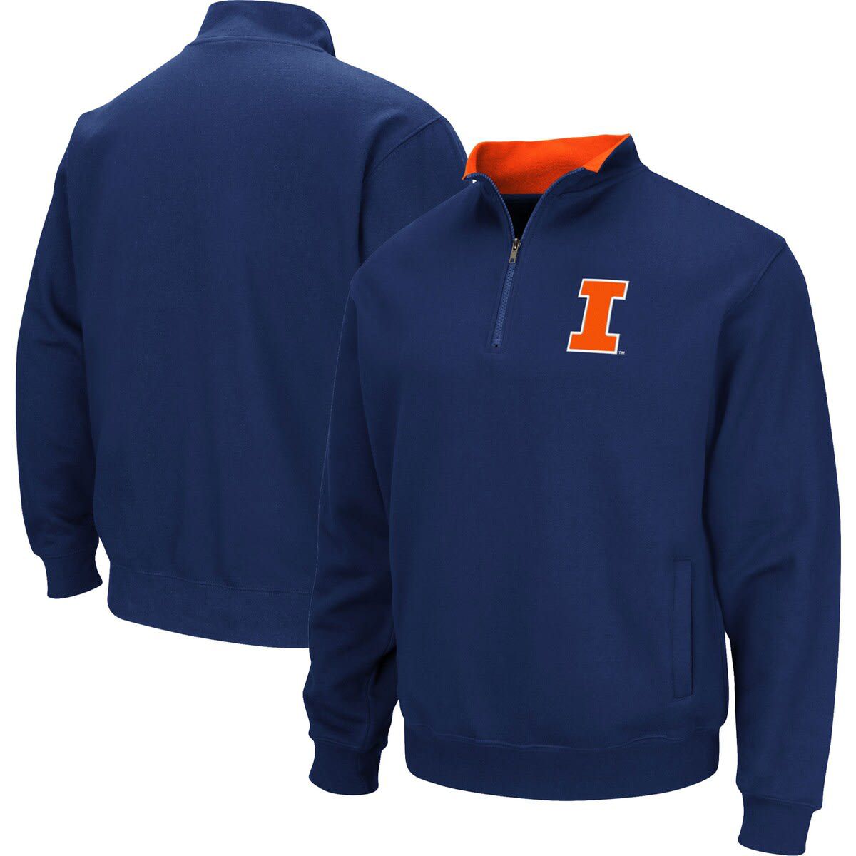NCAA Illinois Fighting Illini Big & Tall Tortugas Logo Quarter-Zip Sweatshirt