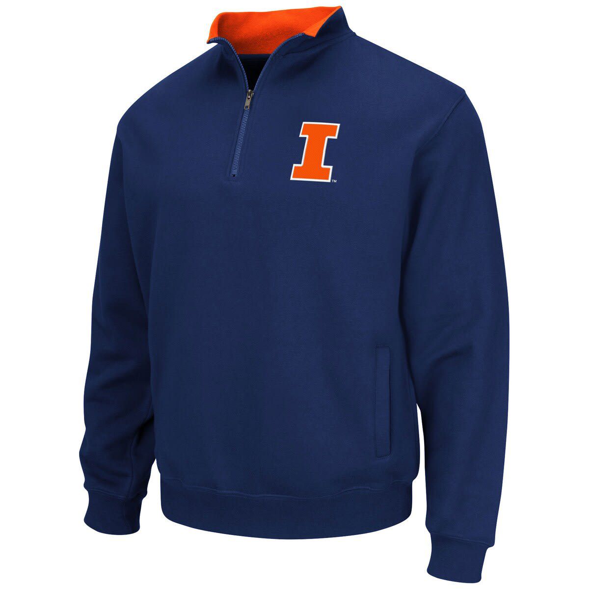 NCAA Illinois Fighting Illini Big & Tall Tortugas Logo Quarter-Zip Sweatshirt