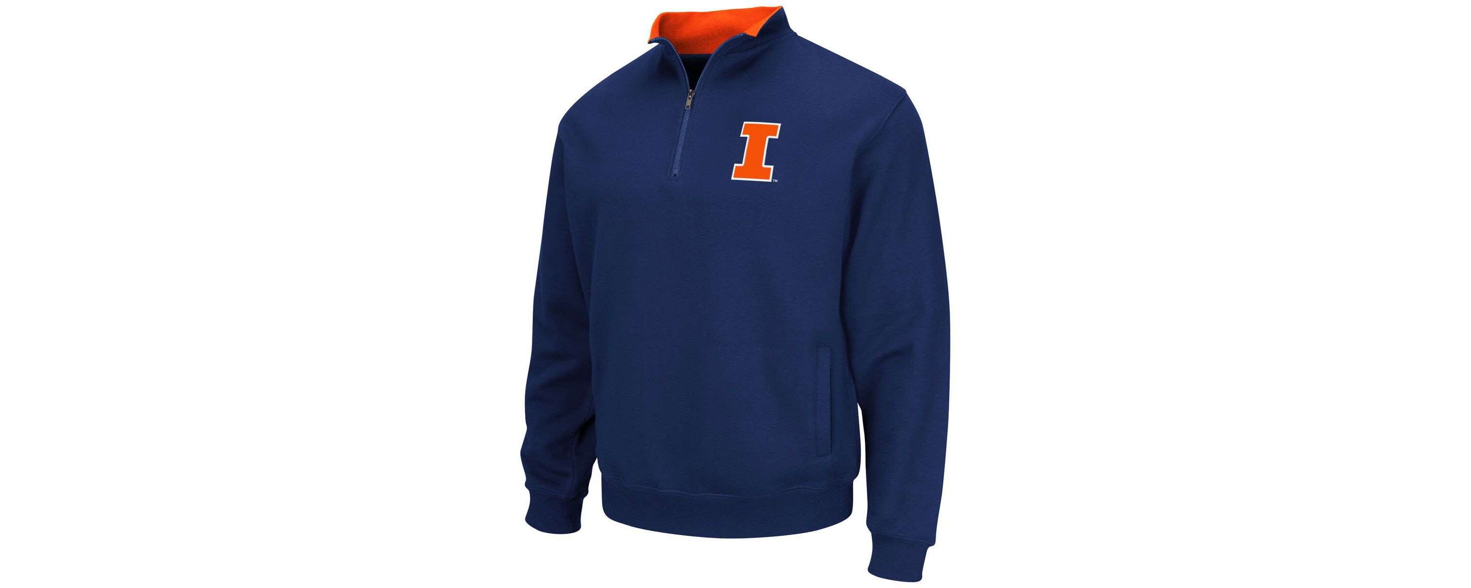 NCAA Illinois Fighting Illini Big & Tall Tortugas Logo Quarter-Zip Sweatshirt