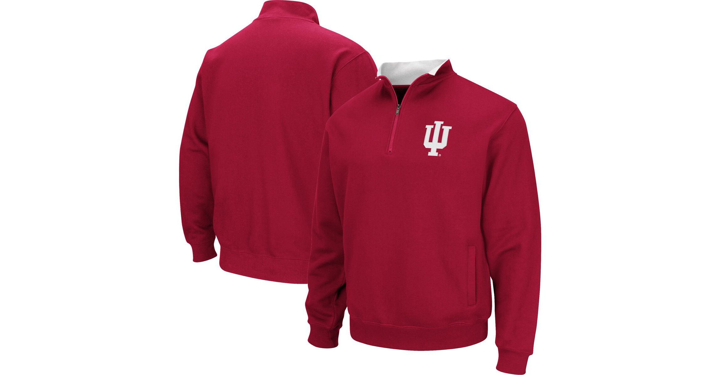 NCAA Indiana Hoosiers Big & Tall Tortugas Logo Quarter-Zip Sweatshirt
