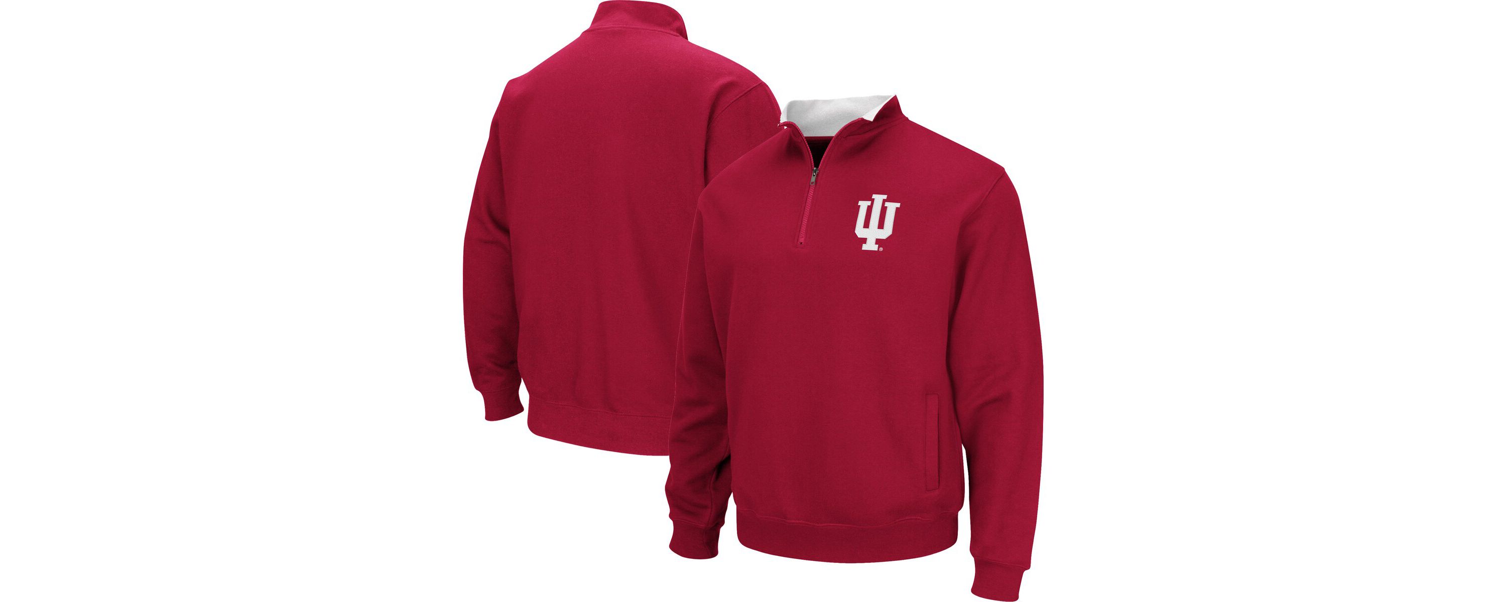 NCAA Indiana Hoosiers Big & Tall Tortugas Logo Quarter-Zip Sweatshirt