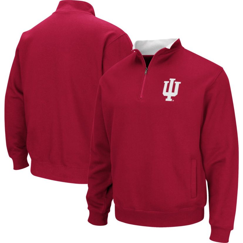 NCAA Indiana Hoosiers Big & Tall Tortugas Logo Quarter-Zip Sweatshirt
