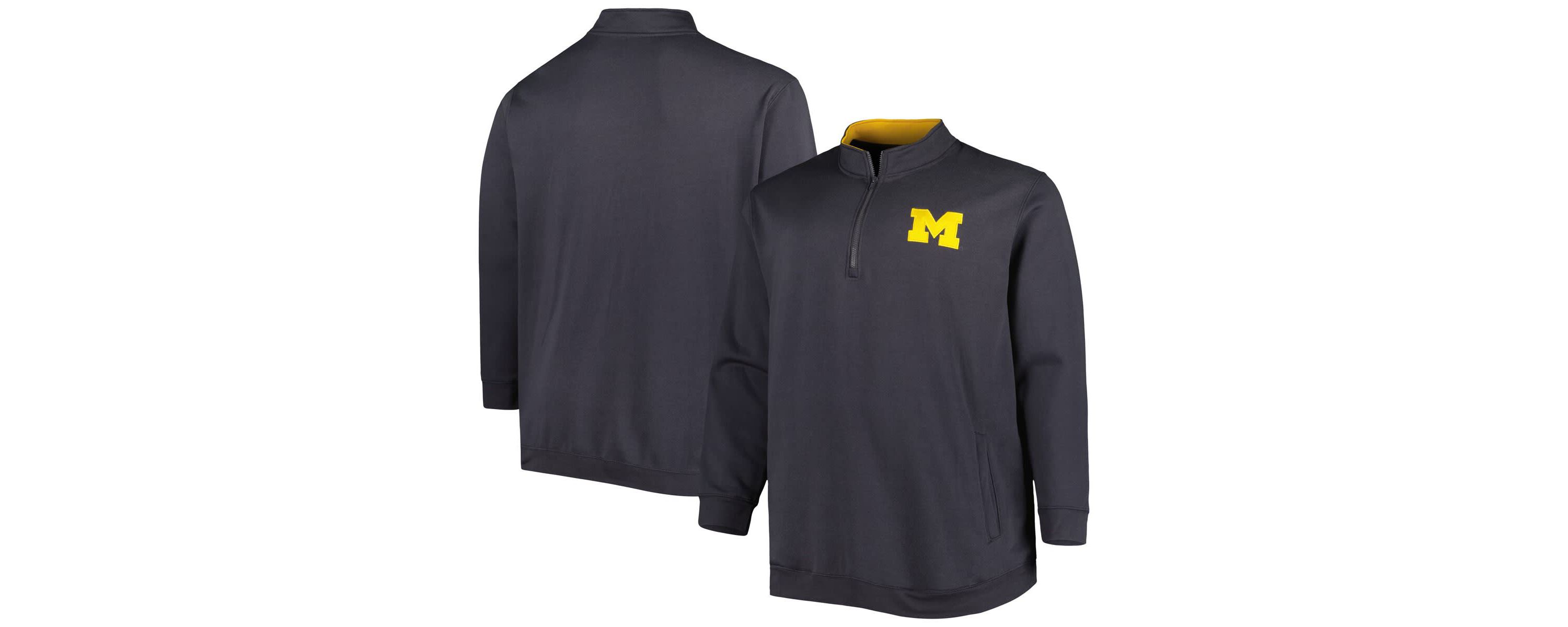NCAA Michigan Wolverines Big & Tall Tortugas Logo Quarter-Zip Sweatshirt