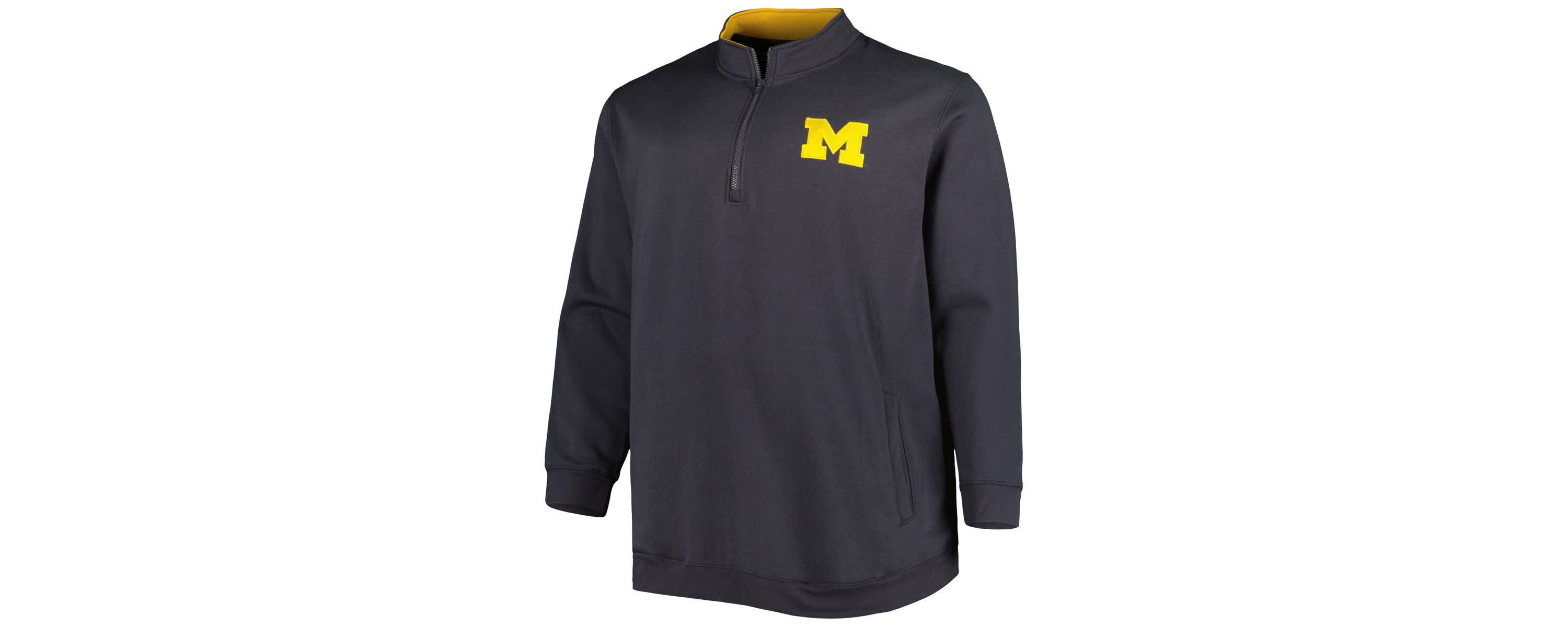 NCAA Michigan Wolverines Big & Tall Tortugas Logo Quarter-Zip Sweatshirt