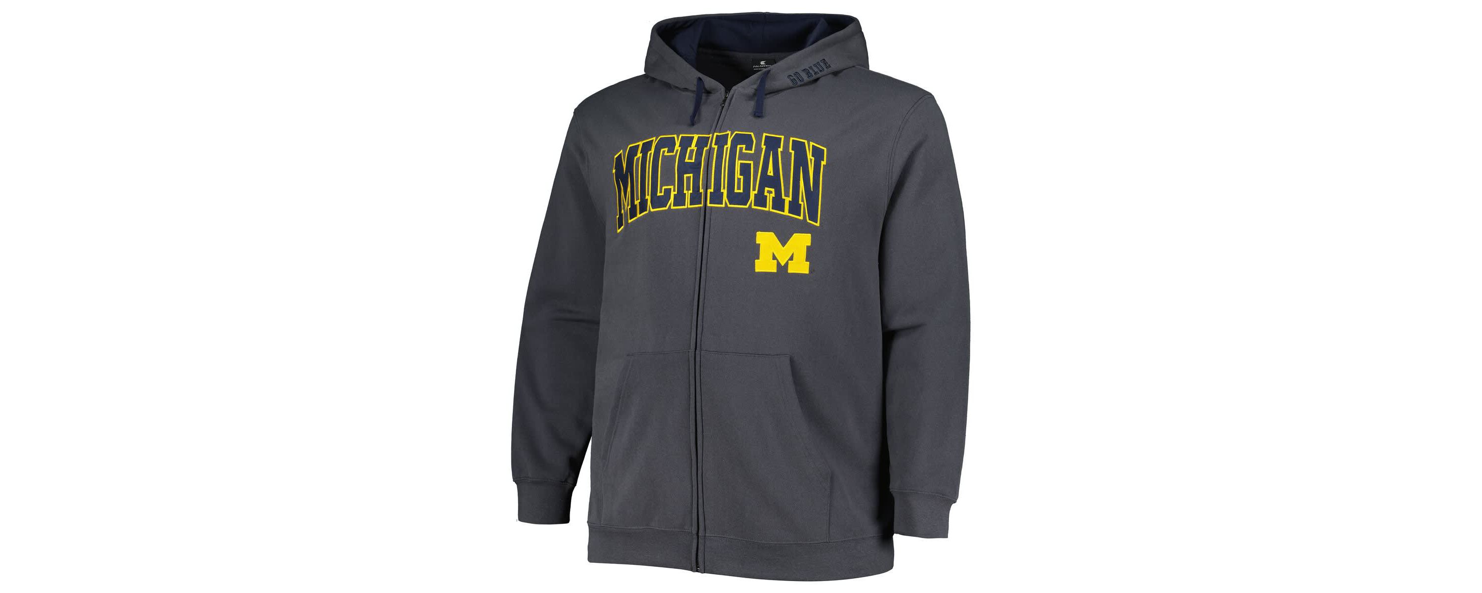 NCAA Michigan Wolverines Big & Tall Team Full-Zip Hoodie