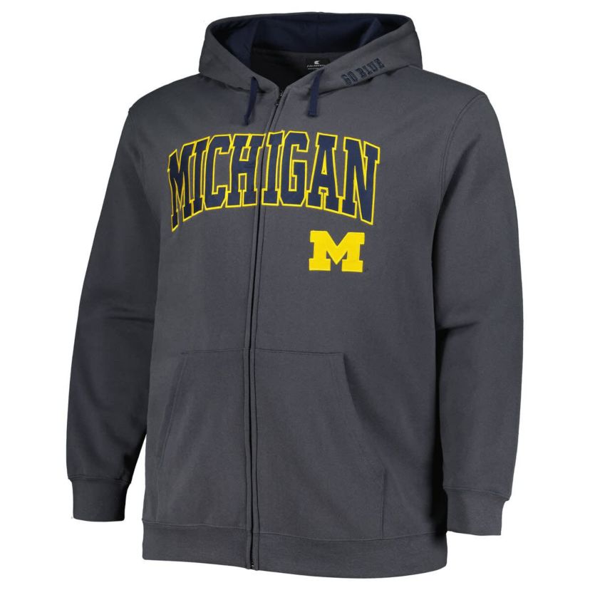 NCAA Michigan Wolverines Big & Tall Team Full-Zip Hoodie