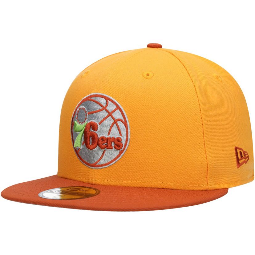 NBA Gold/Rust Philadelphia 76ers 59FIFTY Fitted Hat