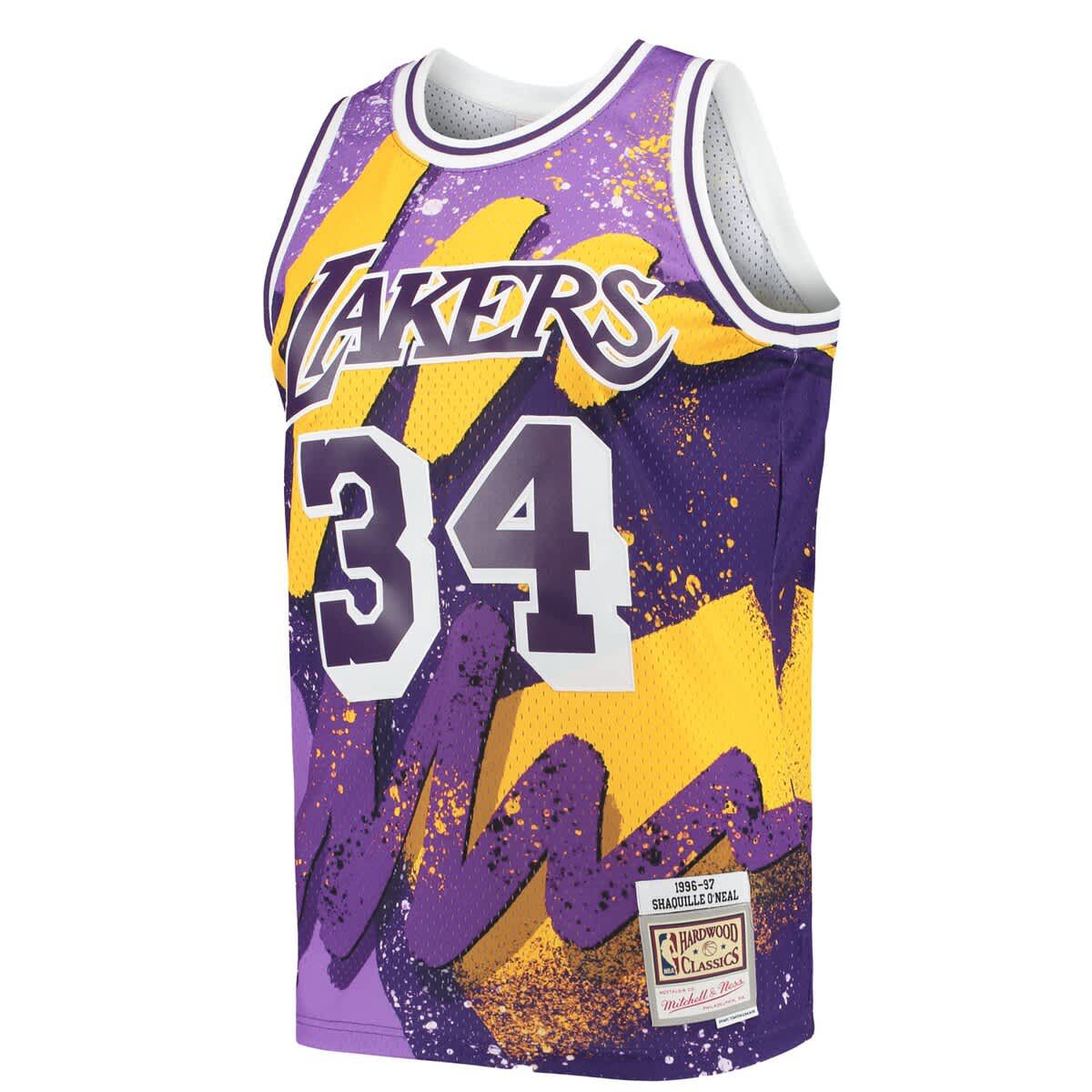 Maillot NBA Swingman Shaquille O'Neal - Los Angeles Lakers, Taille M, Violet - Mitchell & Ness Neuf