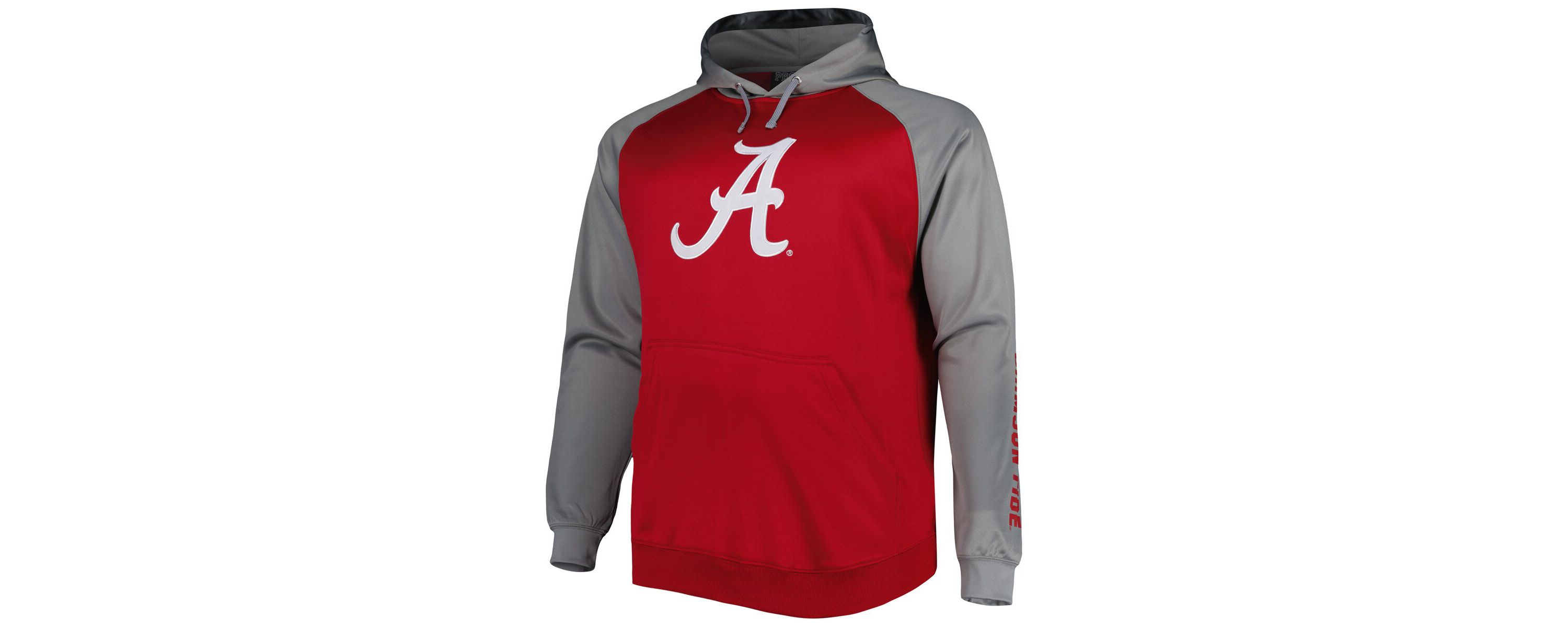 Alabama Crimson Tide NCAA Alabama Tide Big & Tall Raglan Fleece Pullover Hoodie