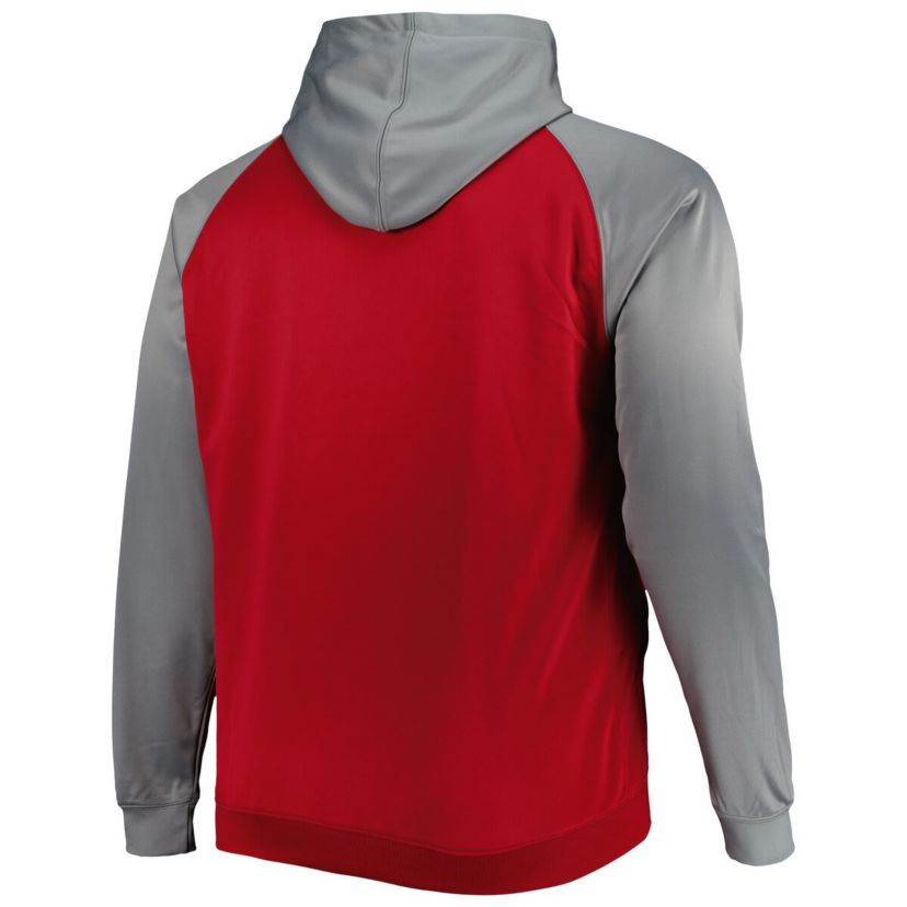 Alabama Crimson Tide NCAA Alabama Tide Big & Tall Raglan Fleece Pullover Hoodie