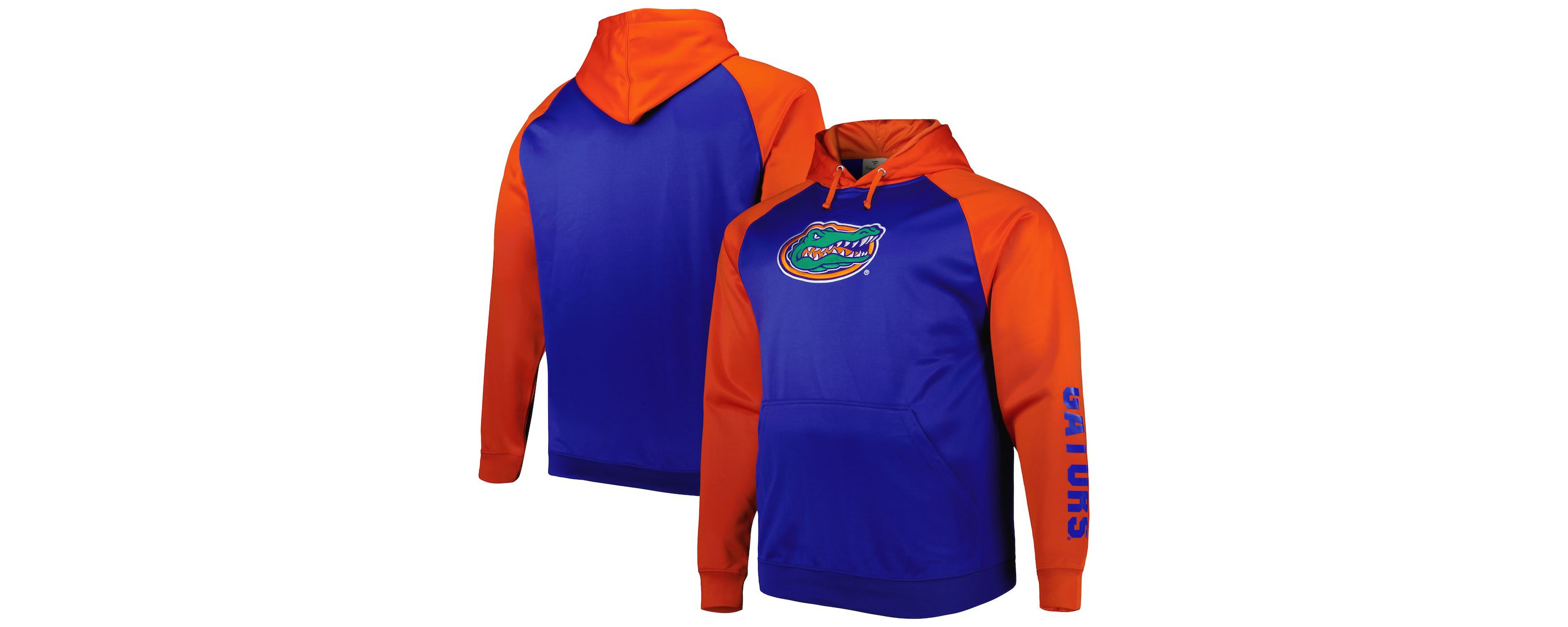 NCAA Florida Gators Big & Tall Raglan Fleece Pullover Hoodie