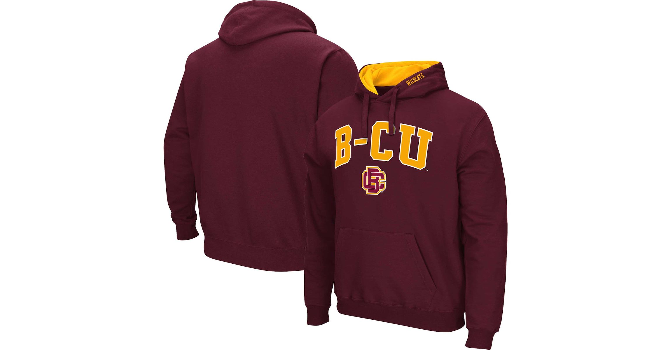 NCAA Bethune-Cookman Wildcats Arch & Logo 3.0 Pullover Hoodie