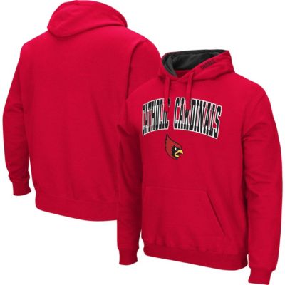 Colosseum Men's NCAA Catholic University Cardinals Arch & Logo 3.0 Pullover Hoodie