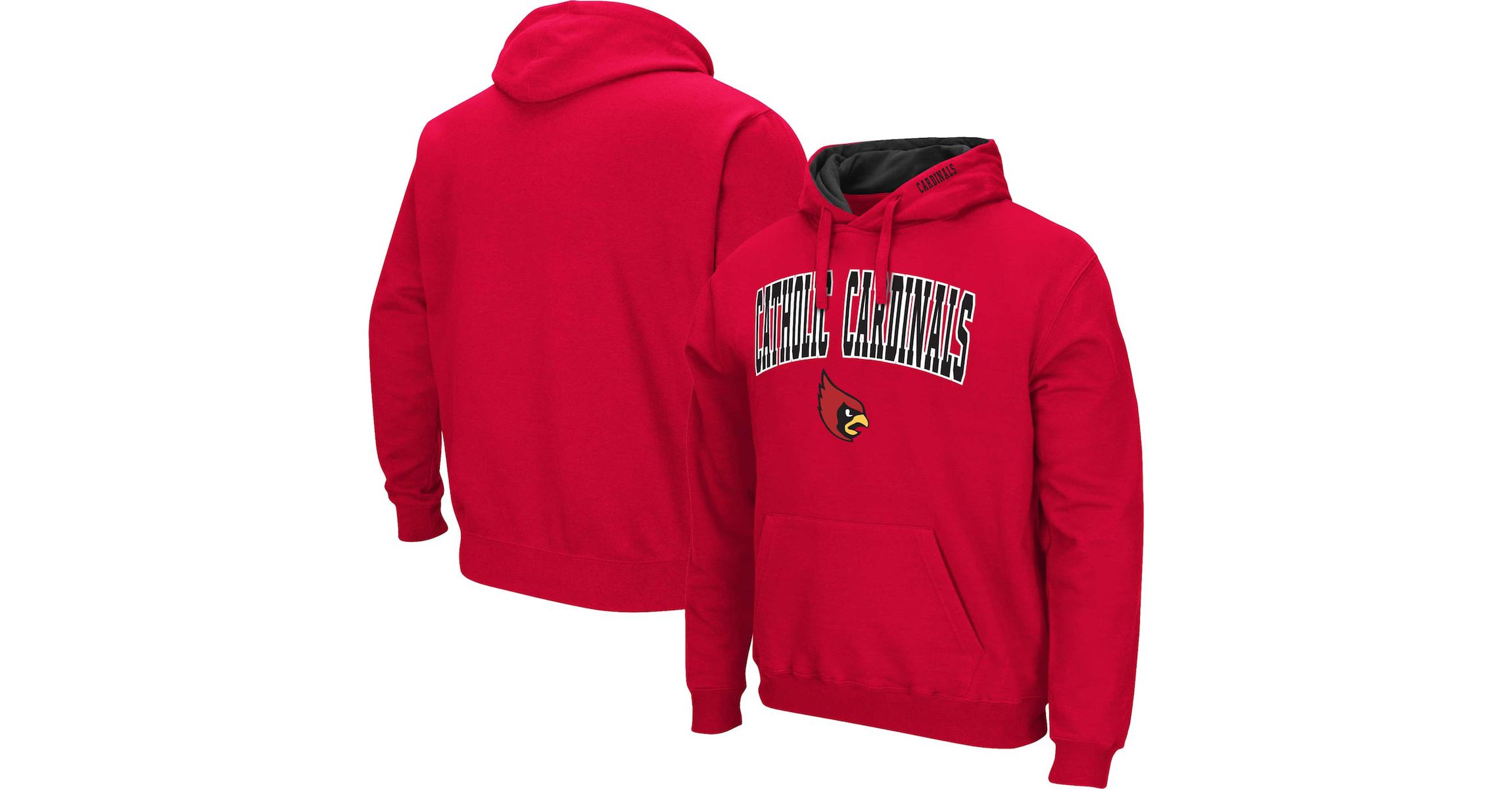 NCAA Catholic University Cardinals Arch & Logo 3.0 Pullover Hoodie