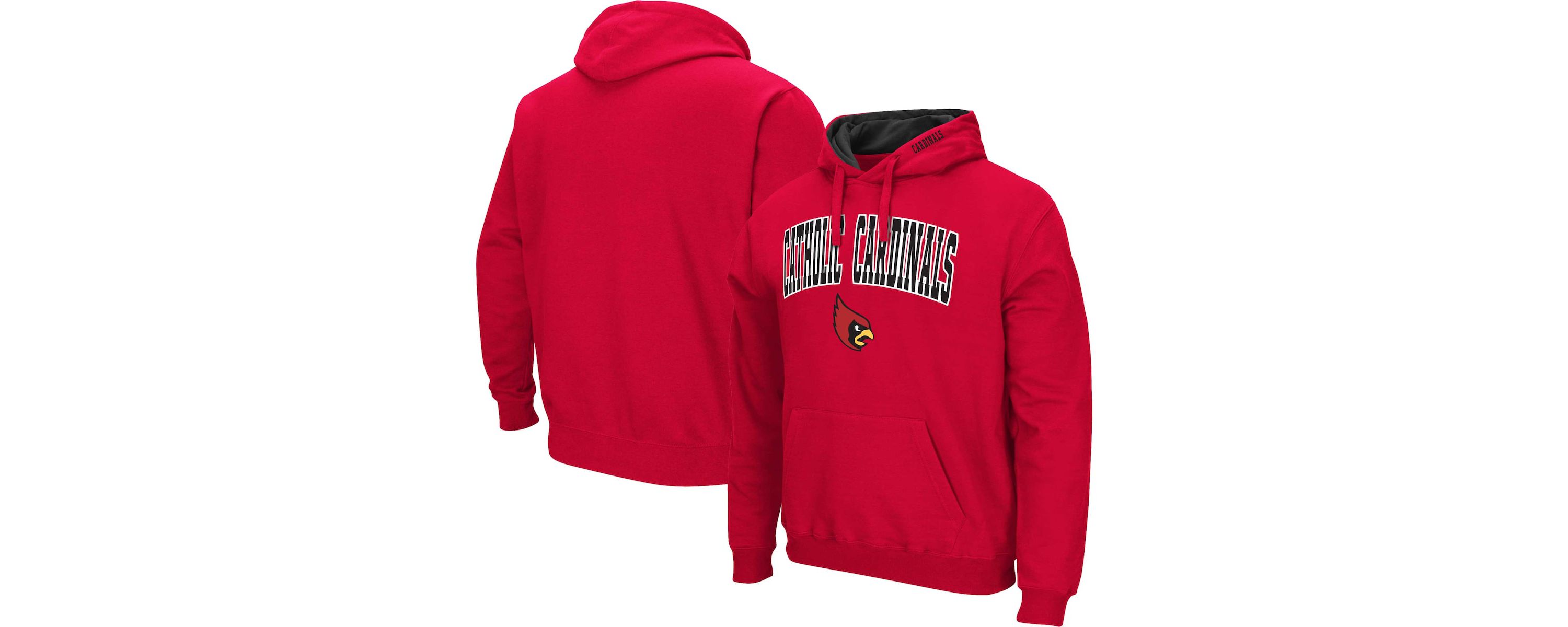 NCAA Catholic University Cardinals Arch & Logo 3.0 Pullover Hoodie