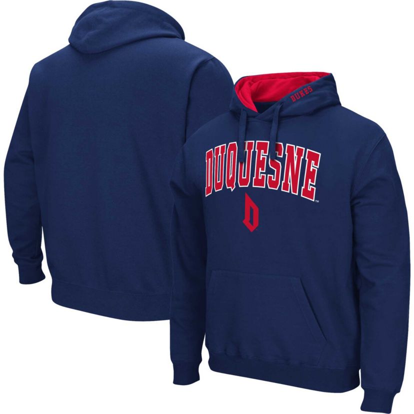 NCAA Duquesne Dukes Arch & Logo 3.0 Pullover Hoodie