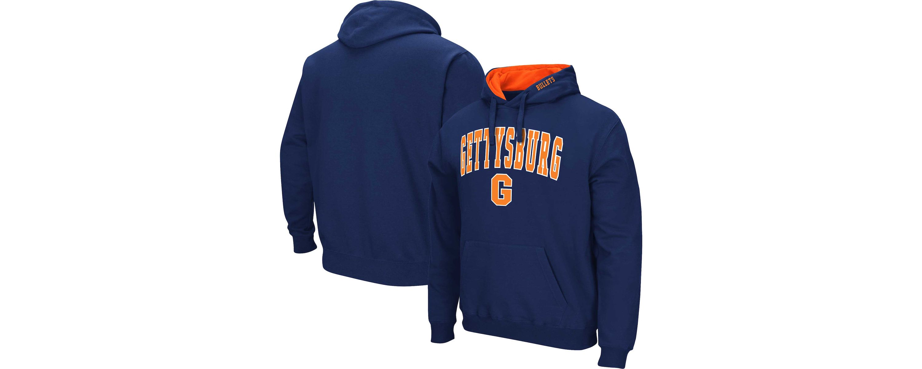 NCAA Gettysburg Bullets Arch & Logo 3.0 Pullover Hoodie