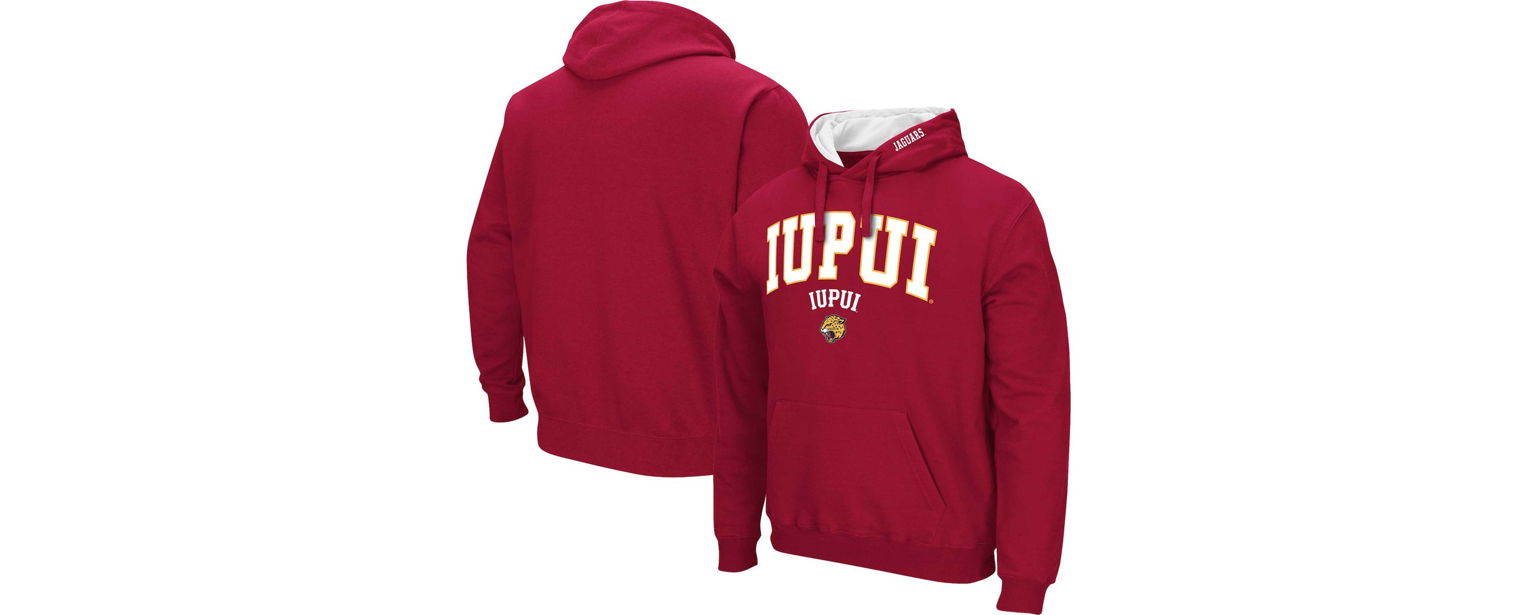 IU Indianapolis NCAA IUPUI Jaguars Arch & Logo 3.0 Pullover Hoodie